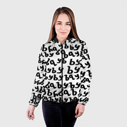 Куртка с капюшоном женская Ъуъ съука надпись лого, цвет: 3D-черный — фото 2