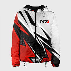 Женская куртка N7 mass effect - white and red