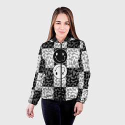 Куртка с капюшоном женская Smile chaos, цвет: 3D-черный — фото 2