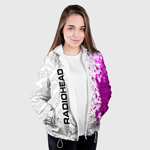 Женская куртка Radiohead rock legends по-вертикали / 3D-Белый – фото 3