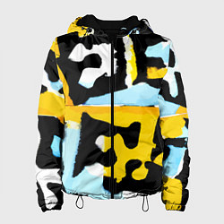 Куртка с капюшоном женская Абстрактная композиция, цвет: 3D-черный