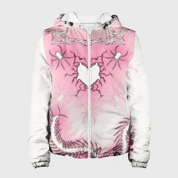 Куртка с капюшоном женская Сердце сколопендры, цвет: 3D-белый