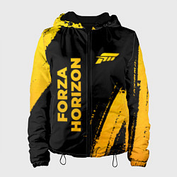 Куртка с капюшоном женская Forza Horizon - gold gradient вертикально, цвет: 3D-черный