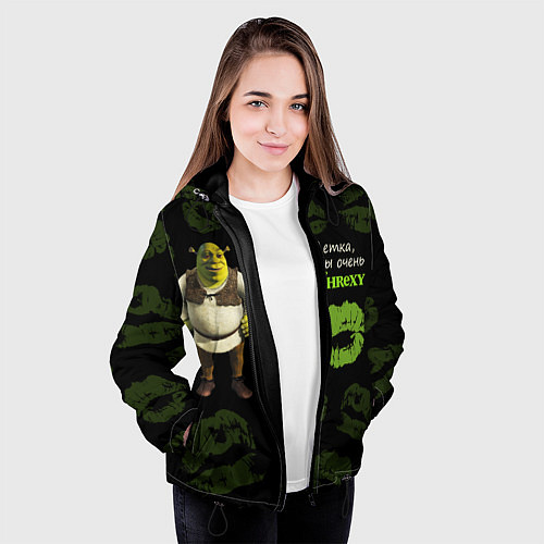 Женская куртка Shrexy Shrek / 3D-Черный – фото 3