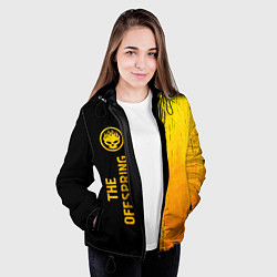 Куртка с капюшоном женская The Offspring - gold gradient по-вертикали, цвет: 3D-черный — фото 2