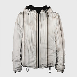 Куртка с капюшоном женская Паттерн светлое дерево - нейросеть, цвет: 3D-черный