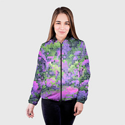 Куртка с капюшоном женская Разноцветный витраж, цвет: 3D-черный — фото 2