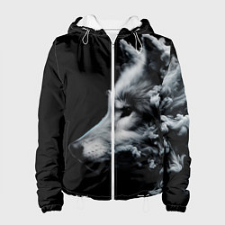 Куртка с капюшоном женская Дымный волк, цвет: 3D-белый