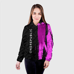 Куртка с капюшоном женская OneRepublic rock legends по-вертикали, цвет: 3D-черный — фото 2