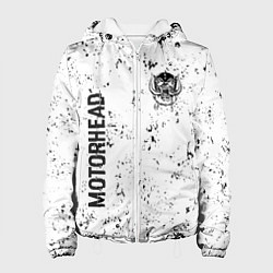Куртка с капюшоном женская Motorhead glitch на светлом фоне вертикально, цвет: 3D-белый