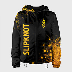 Куртка с капюшоном женская Slipknot - gold gradient вертикально, цвет: 3D-черный