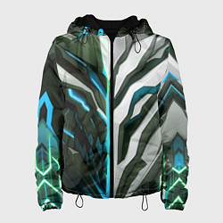 Куртка с капюшоном женская Броня адская и райская синяя, цвет: 3D-черный