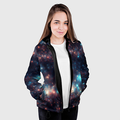 Женская куртка Космический простор / 3D-Черный – фото 3