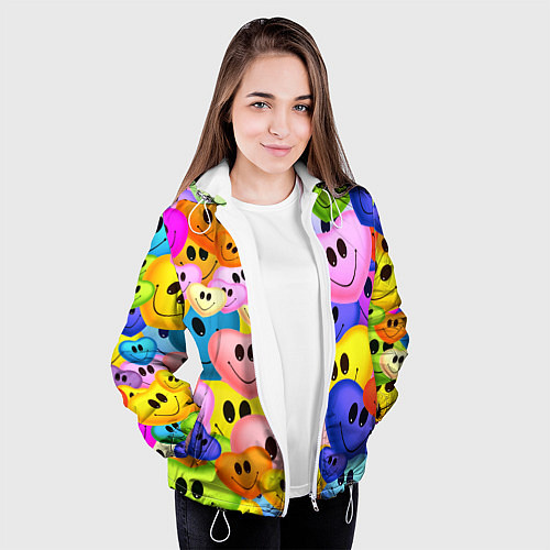 Женская куртка Улыбка любви / 3D-Белый – фото 3