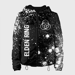 Куртка с капюшоном женская Elden Ring glitch на темном фоне вертикально, цвет: 3D-черный