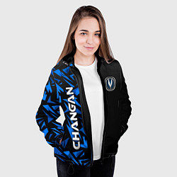 Куртка с капюшоном женская Changan - blue uniform, цвет: 3D-черный — фото 2