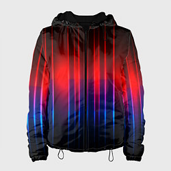 Куртка с капюшоном женская Неоновый узор неоновая шкала, цвет: 3D-черный