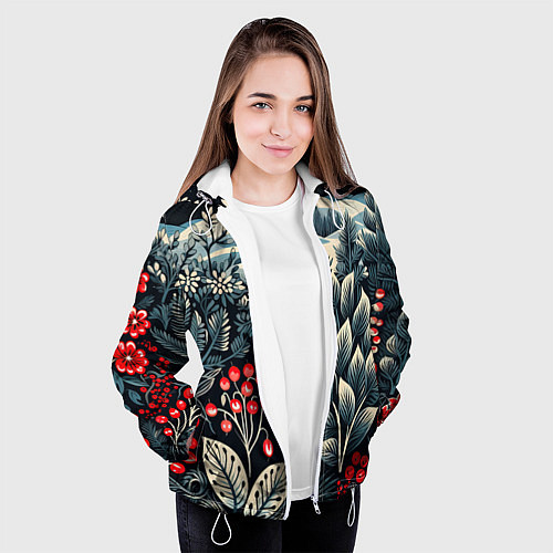 Женская куртка Хрустальные рисунки / 3D-Белый – фото 3