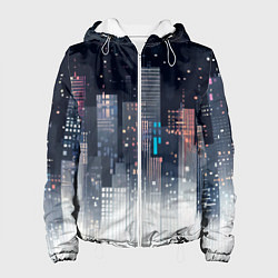 Куртка с капюшоном женская Инверсия дня, цвет: 3D-белый