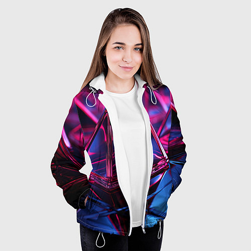Женская куртка Пространственное вдохновение / 3D-Белый – фото 3