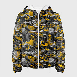 Куртка с капюшоном женская Graffiti style, цвет: 3D-белый