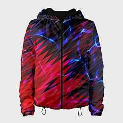 Куртка с капюшоном женская Вибро волны, цвет: 3D-черный