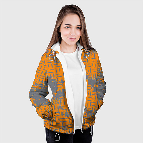 Женская куртка Старый металл / 3D-Белый – фото 3