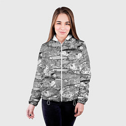 Куртка с капюшоном женская Экзотические рыбы в кораллах, цвет: 3D-белый — фото 2