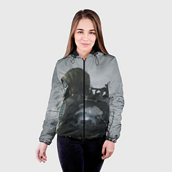 Куртка с капюшоном женская STALKER 2 одиночка постер, цвет: 3D-черный — фото 2