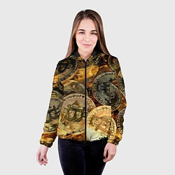 Куртка с капюшоном женская Золото цифровой эры, цвет: 3D-черный — фото 2