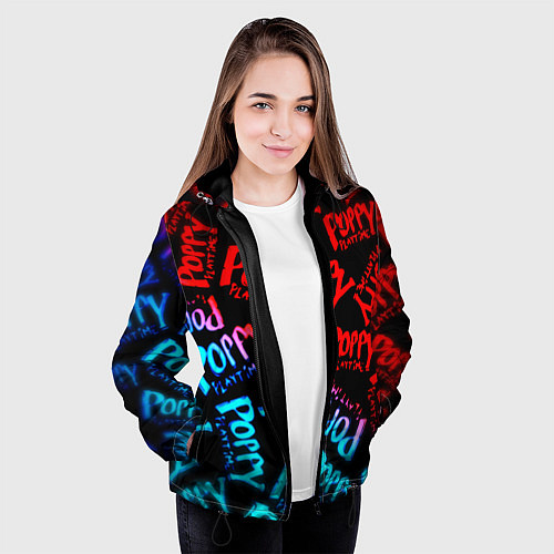 Женская куртка Хагги ваги неон градиент / 3D-Черный – фото 3