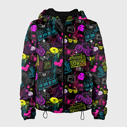 Куртка с капюшоном женская Music sound, цвет: 3D-черный