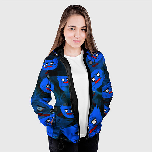 Женская куртка Huggy Wuggy topgames / 3D-Черный – фото 3