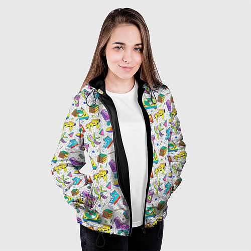 Женская куртка Ностальгия 90 ретро / 3D-Черный – фото 3