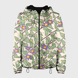 Куртка с капюшоном женская Клематис, цвет: 3D-черный