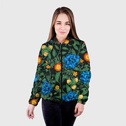 Куртка с капюшоном женская Черника с орехами, цвет: 3D-черный — фото 2