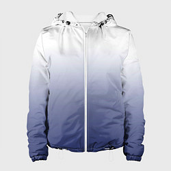 Куртка с капюшоном женская Туманный градиент бело-синий, цвет: 3D-белый