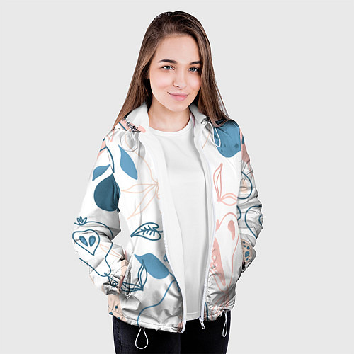 Женская куртка Силуэты груш / 3D-Белый – фото 3