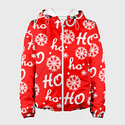 Куртка с капюшоном женская Падающие снежинки, цвет: 3D-белый