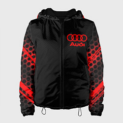 Куртка с капюшоном женская Audi sport geometry, цвет: 3D-черный