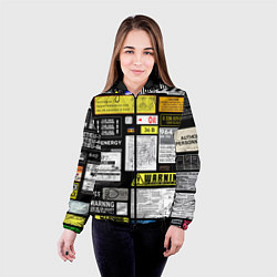 Куртка с капюшоном женская Инженерные знаки, цвет: 3D-черный — фото 2