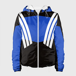 Куртка с капюшоном женская Олимпийка 90х - полоски, цвет: 3D-белый