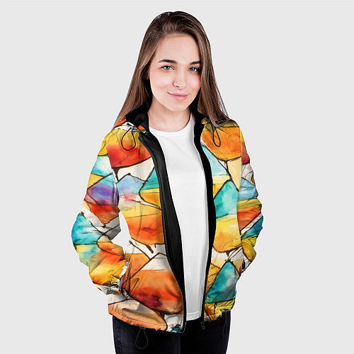 Женская куртка Фонарики / 3D-Черный – фото 3