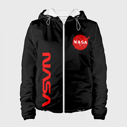Куртка с капюшоном женская NASA космос, цвет: 3D-белый