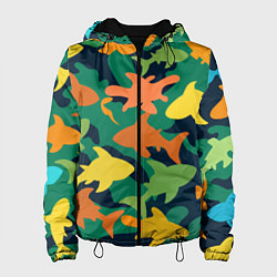 Женская куртка Камуфляж силуэты рыбок