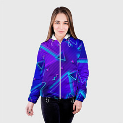Куртка с капюшоном женская Neon Pattern colored, цвет: 3D-белый — фото 2