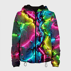 Женская куртка Трещина - неон