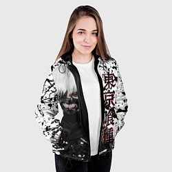 Куртка с капюшоном женская Kaneki Ken - Токийский Гуль, цвет: 3D-черный — фото 2