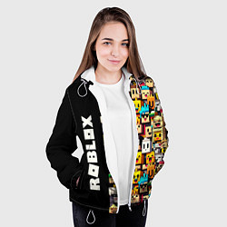 Куртка с капюшоном женская Roblox - game, цвет: 3D-белый — фото 2