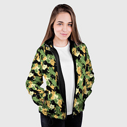 Куртка с капюшоном женская Котофляж, цвет: 3D-черный — фото 2